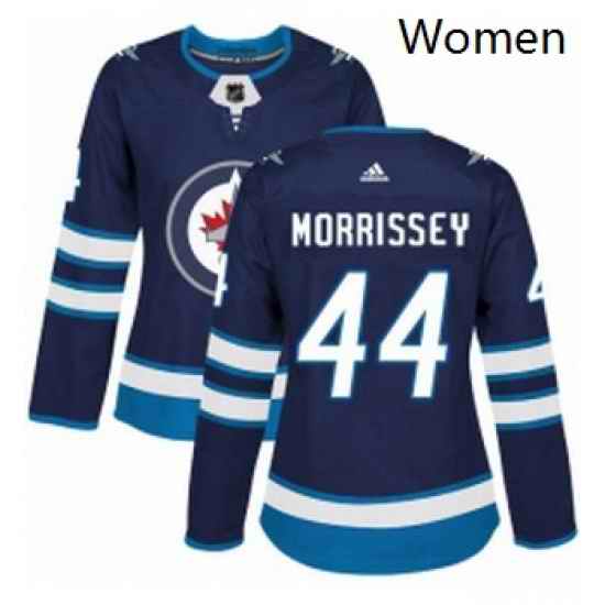 Womens Adidas Winnipeg Jets 44 Josh Morrissey Authentic Navy Blue Home NHL Jersey